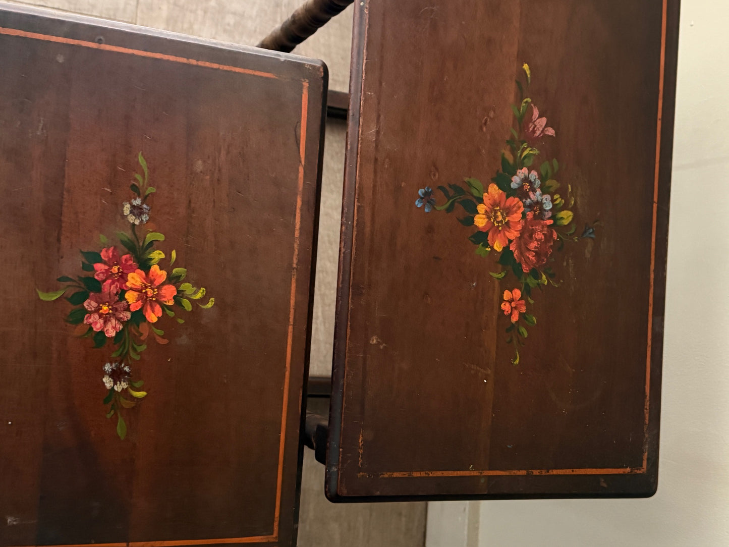 Edwardian painted oak nesting tables