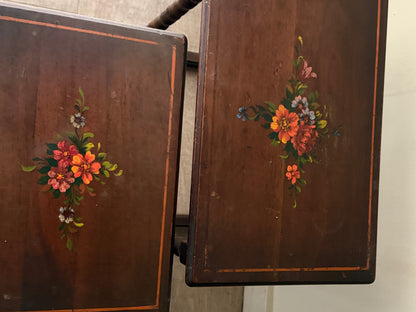 Edwardian painted oak nesting tables