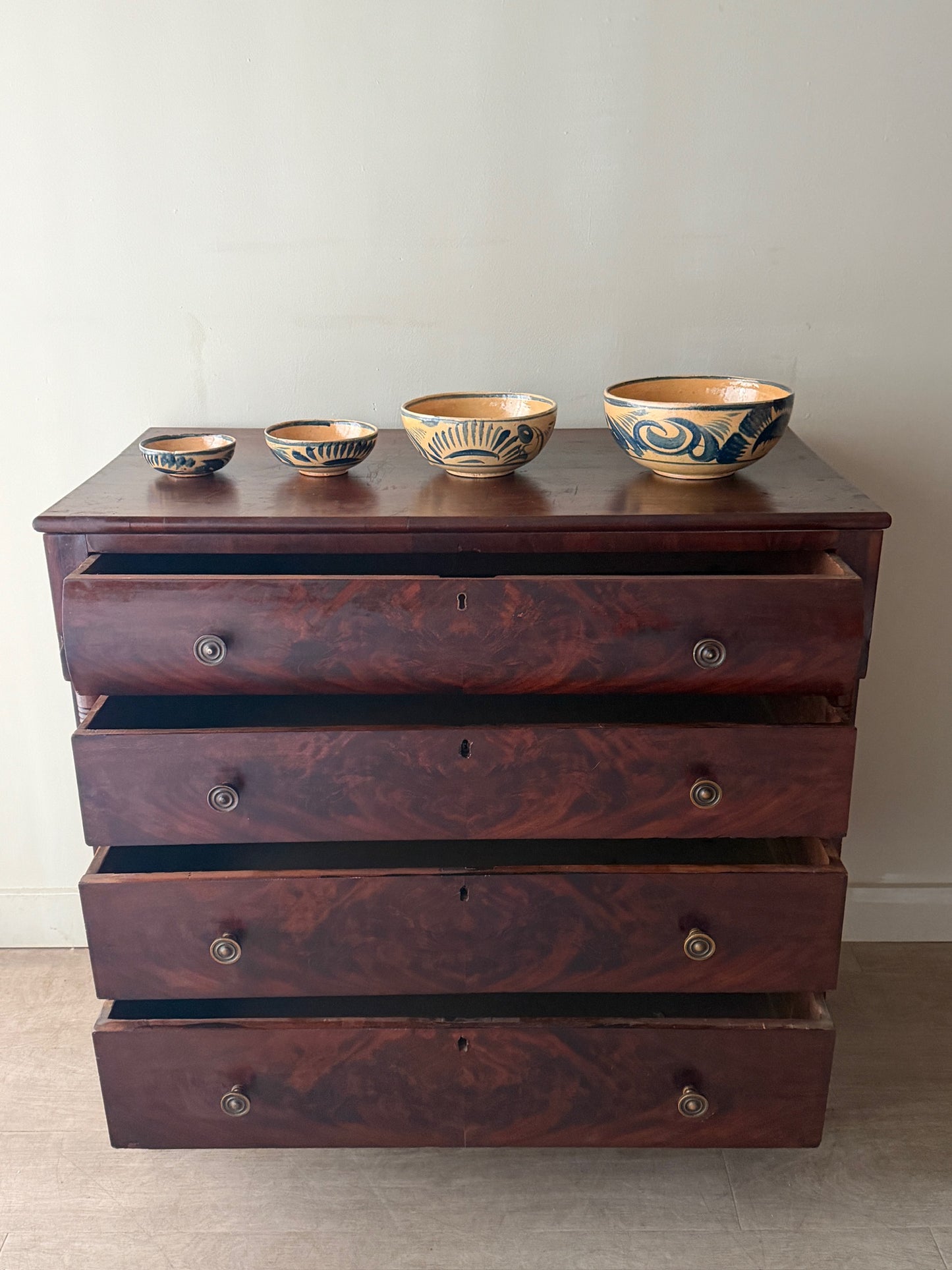 Burl mahogany dresser