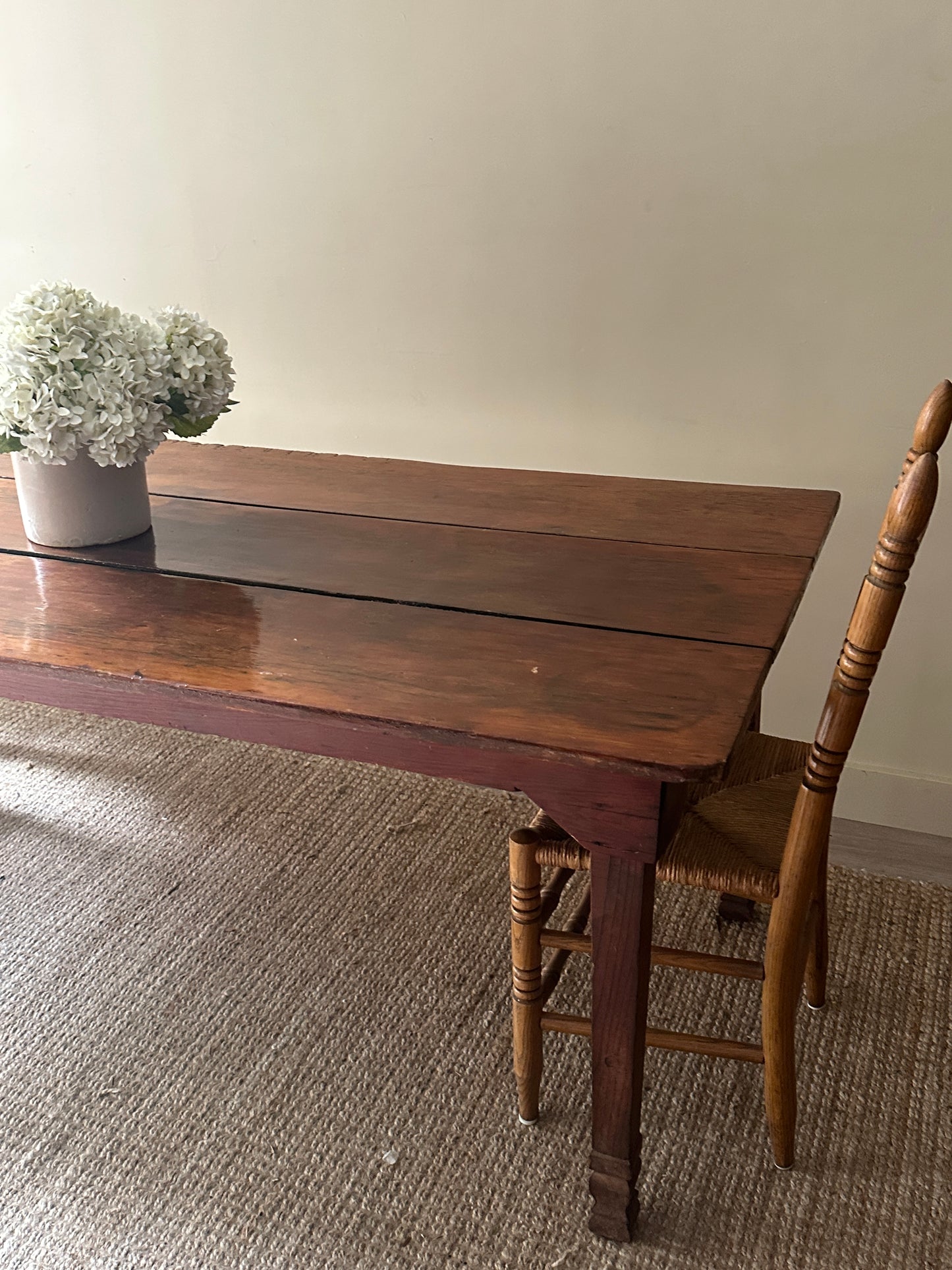 Pine farmhouse dining table