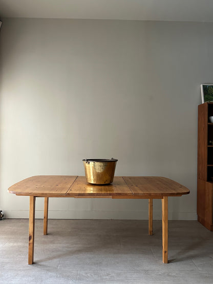 Swedish pine drop leaf dining table