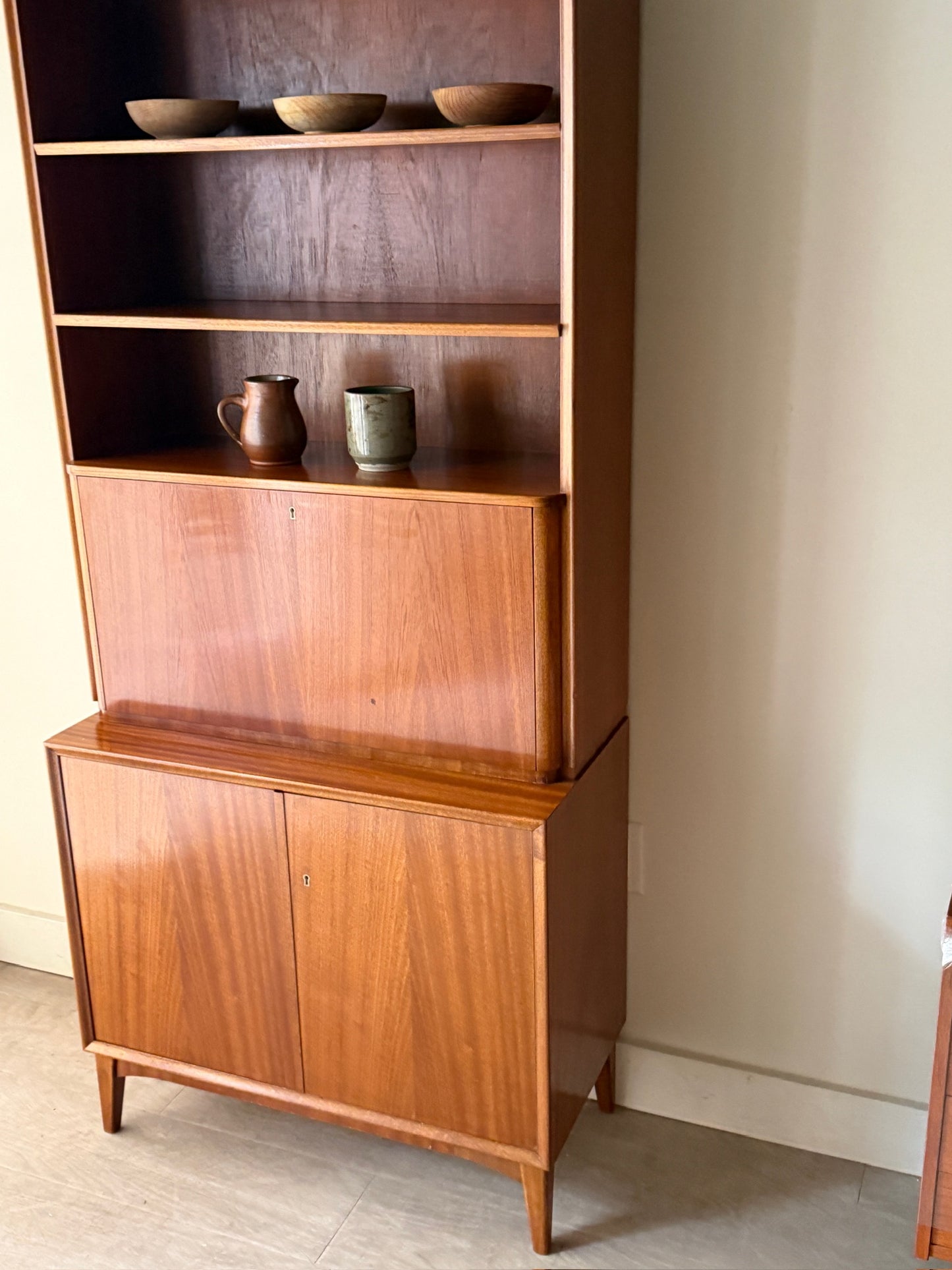 Johannesberg Swedish mahogany secretary hutch