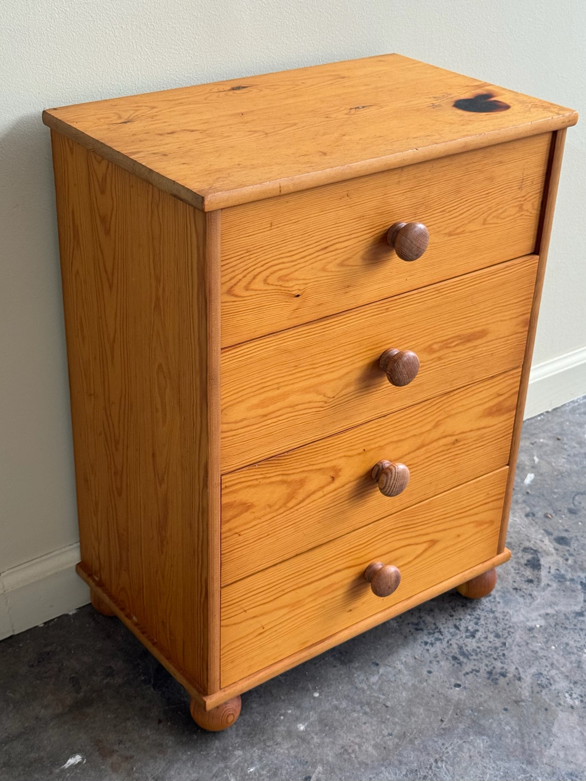 Swedish waxed pine nightstand