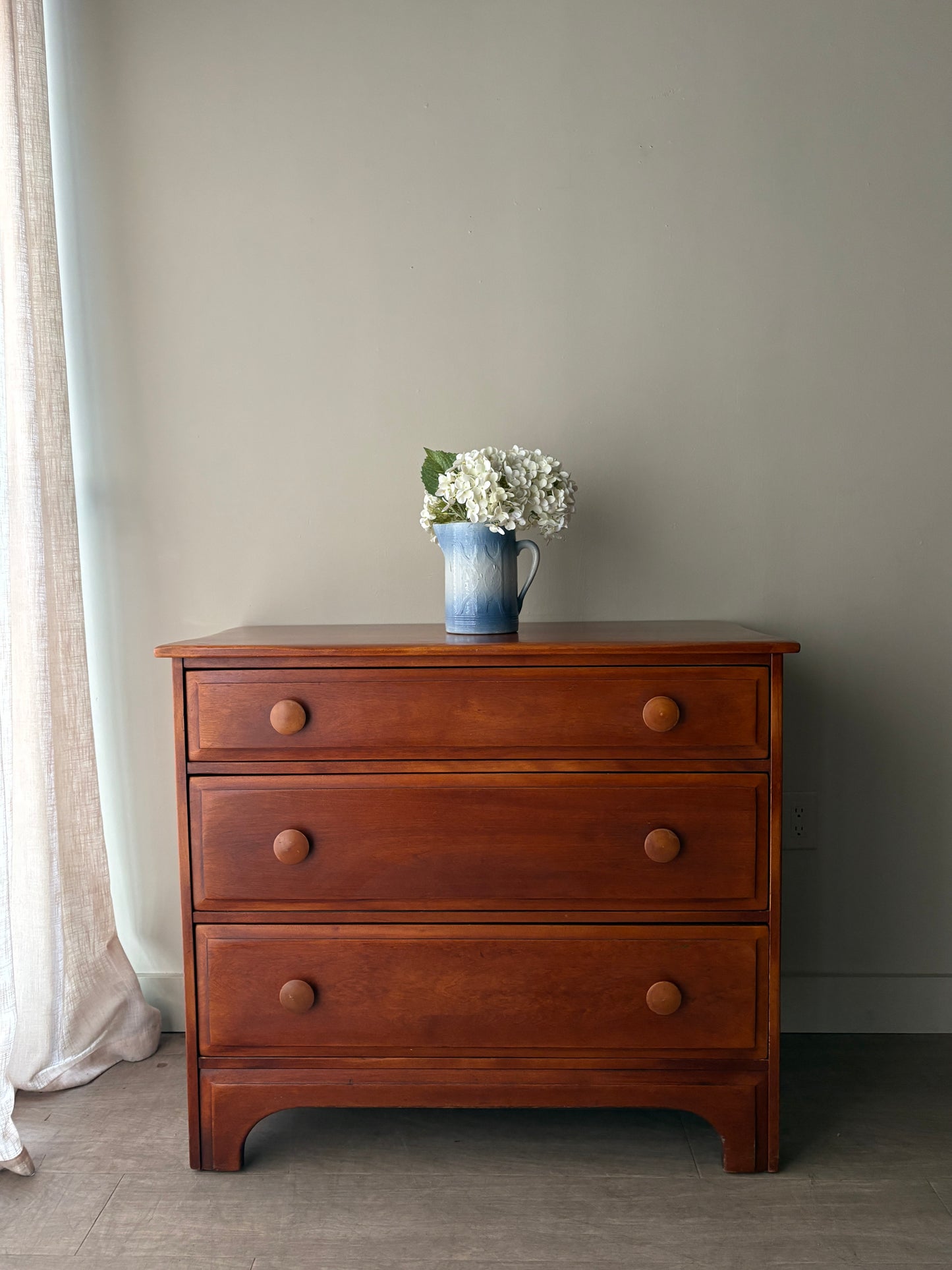 Cushman maple 3 drawer dresser