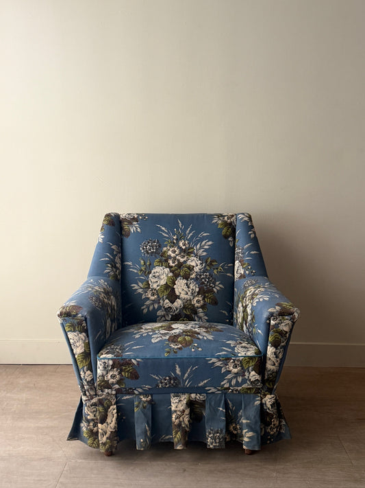 Swedish floral lounge chair