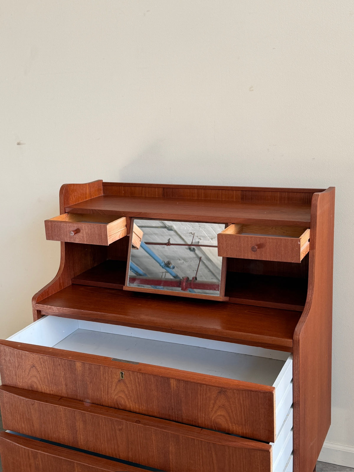 Danish teak secretary desk