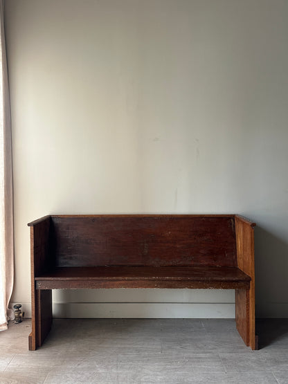 Oak church pew