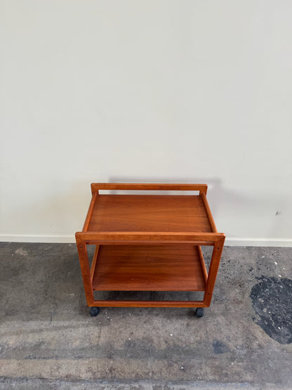 Teak bar cart