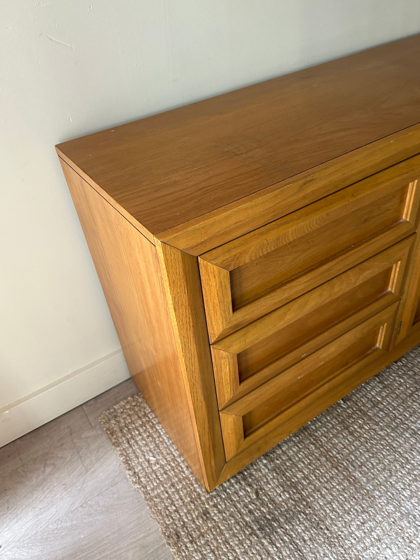 Blonde oak dresser
