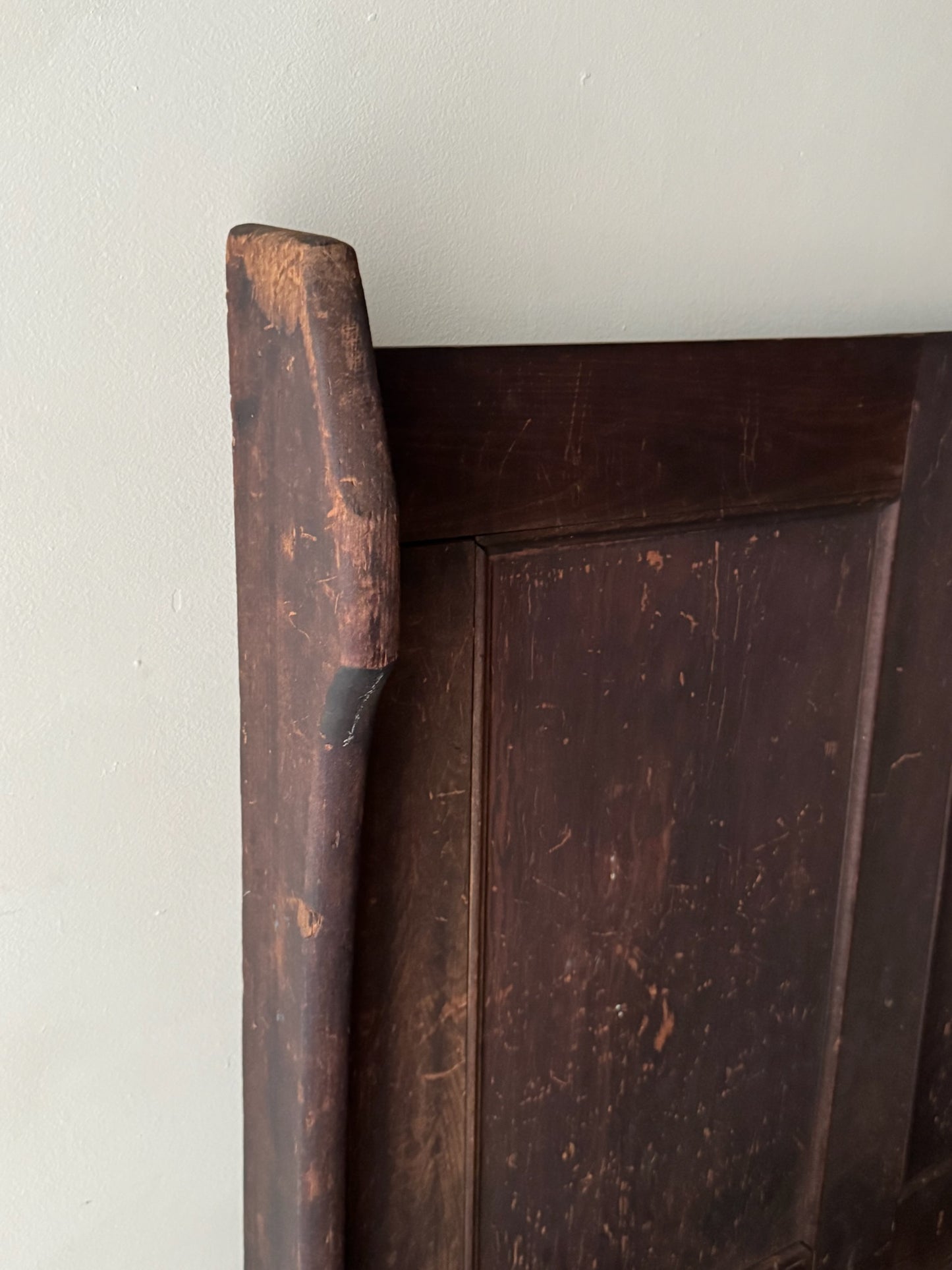 Oak high back bench