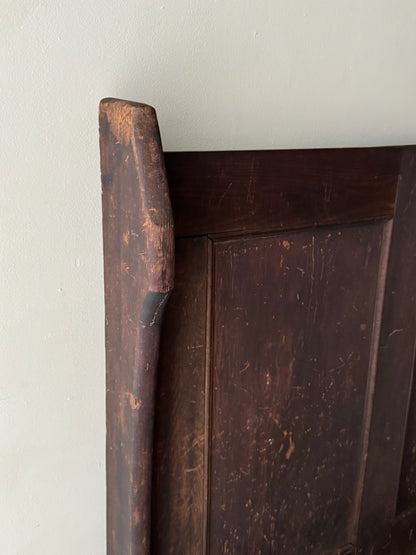 Oak high back bench