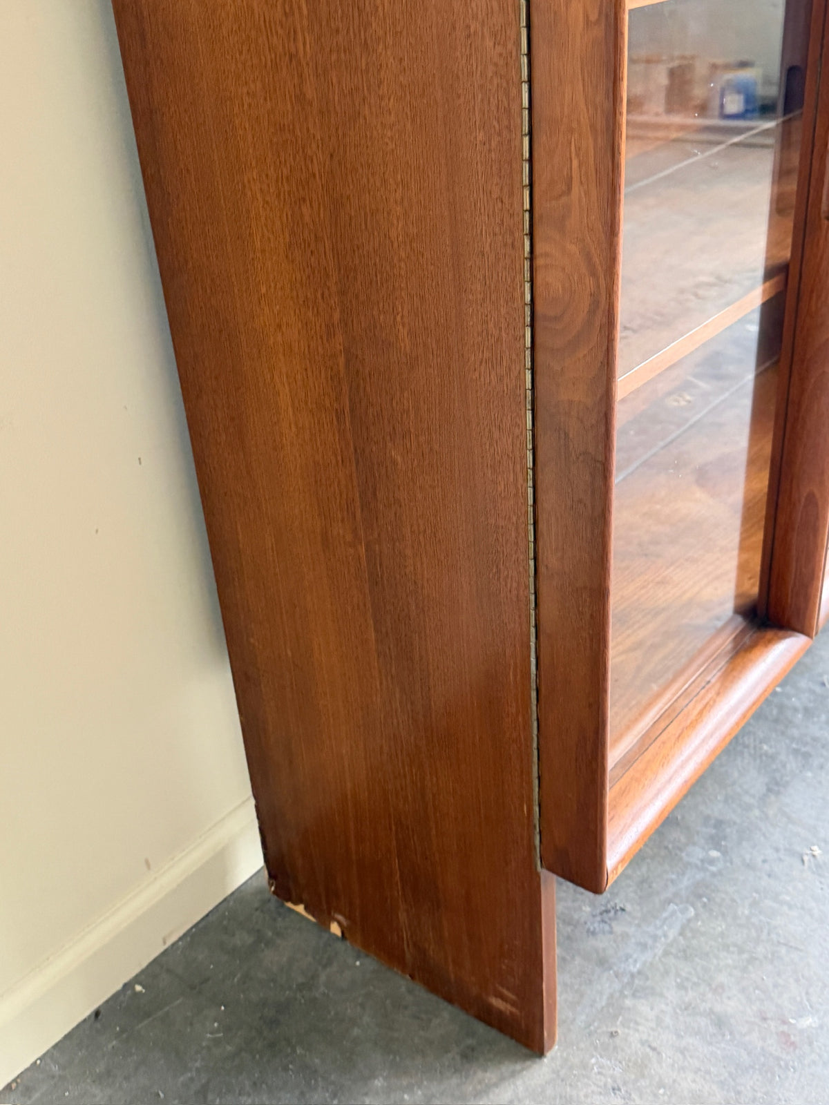 Walnut display cabinet