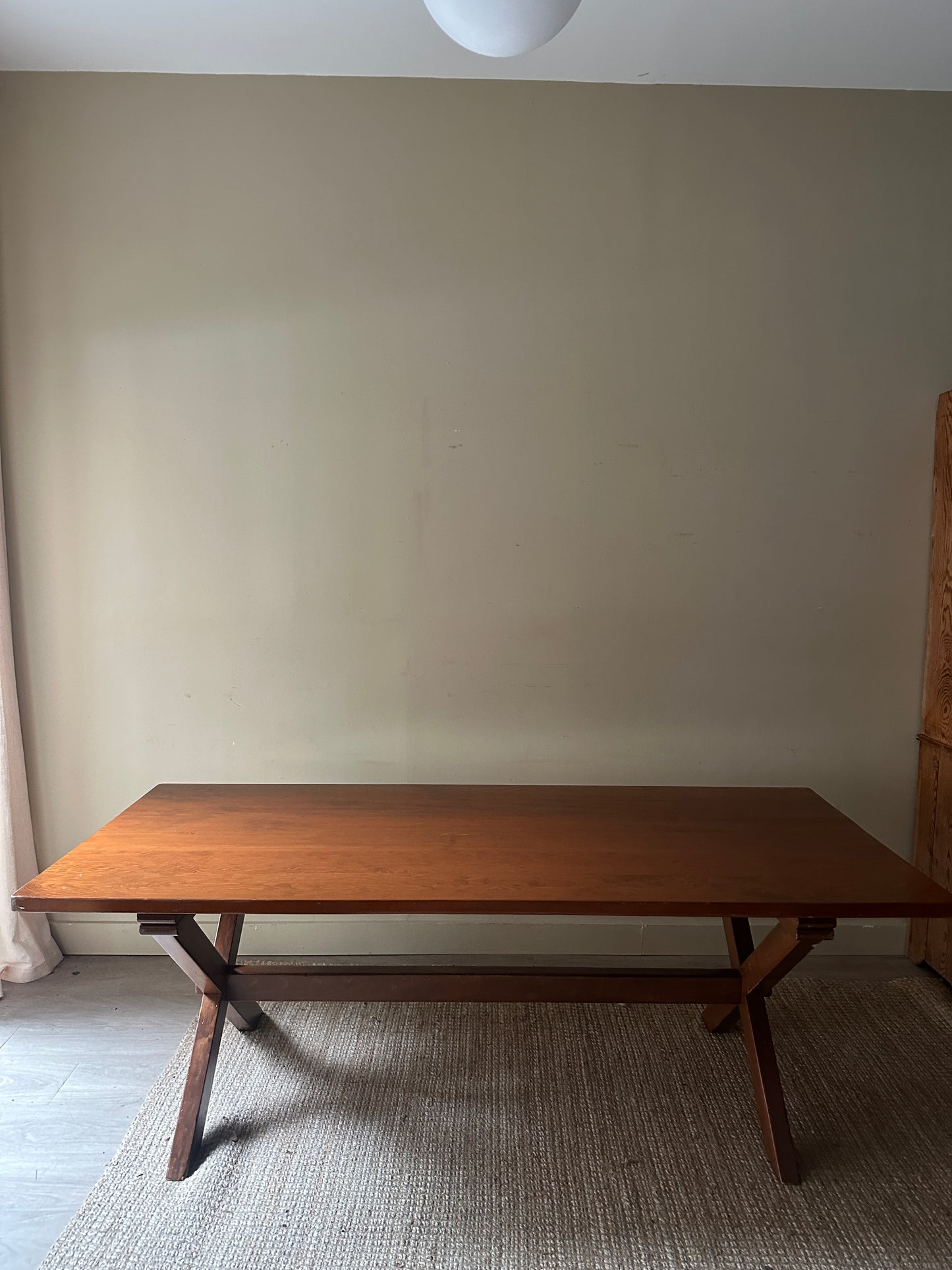 Pine trestle table