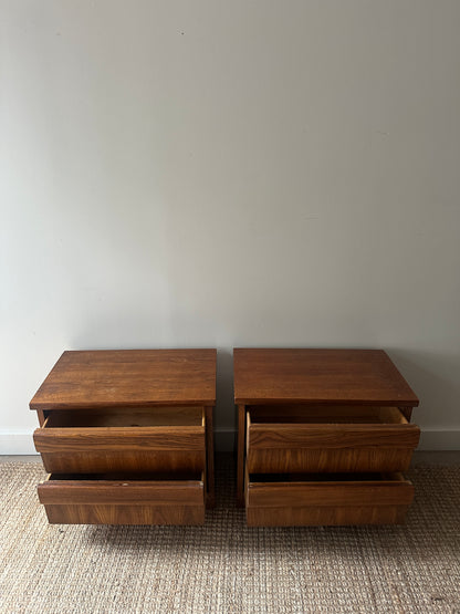 Oak side tables. Sold as a pair.