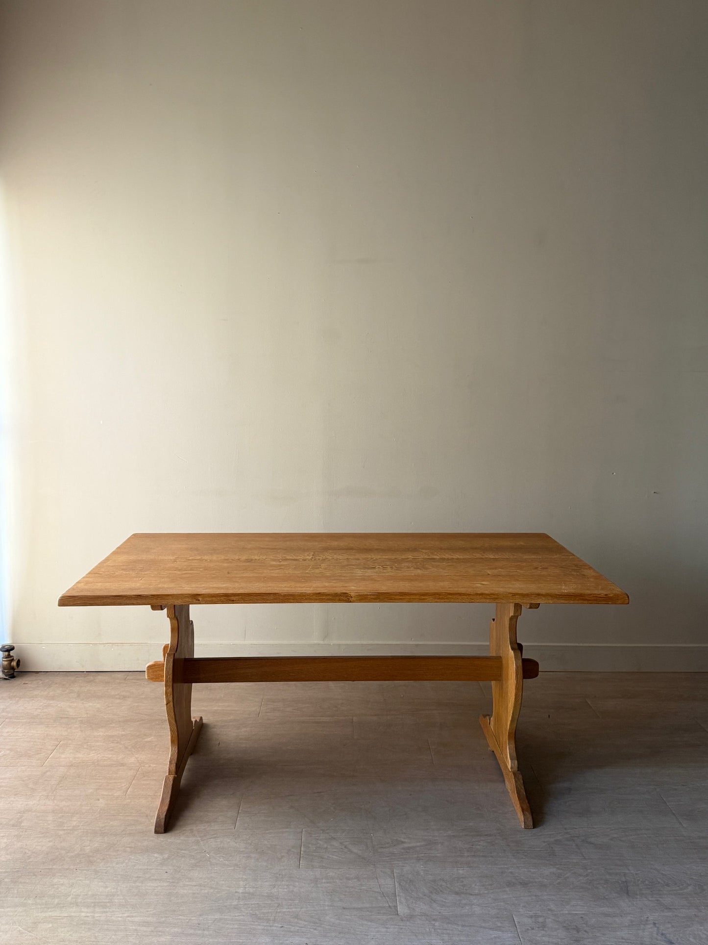 1970s Danish oak dining table with extensions
