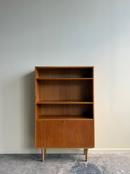 Danish teak bookcase cabinet