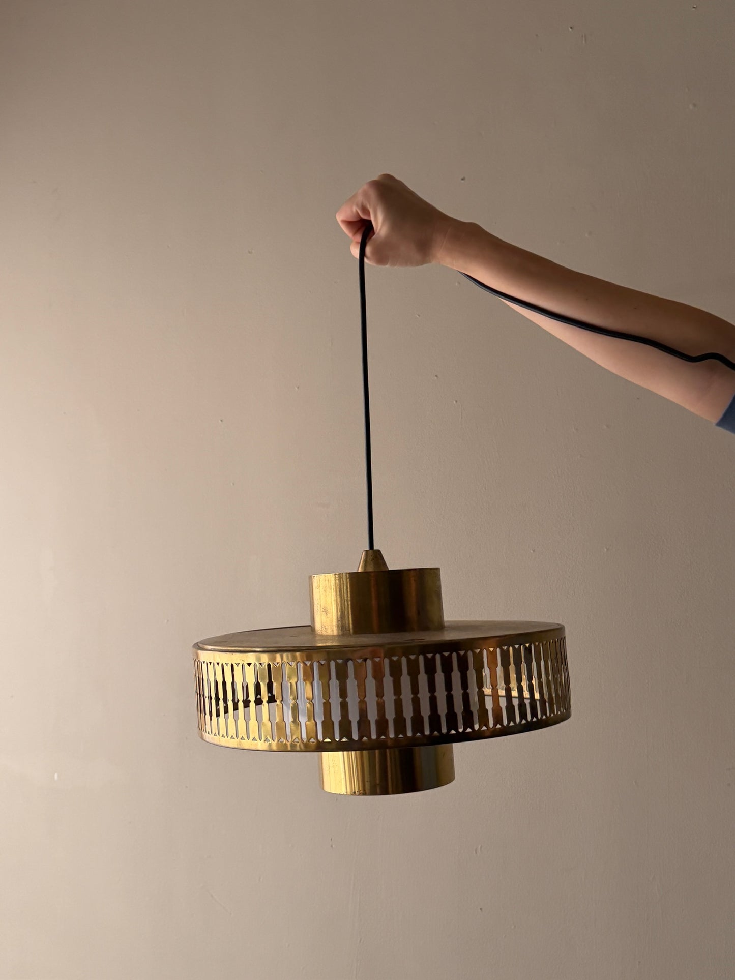 Swedish brass pendant light