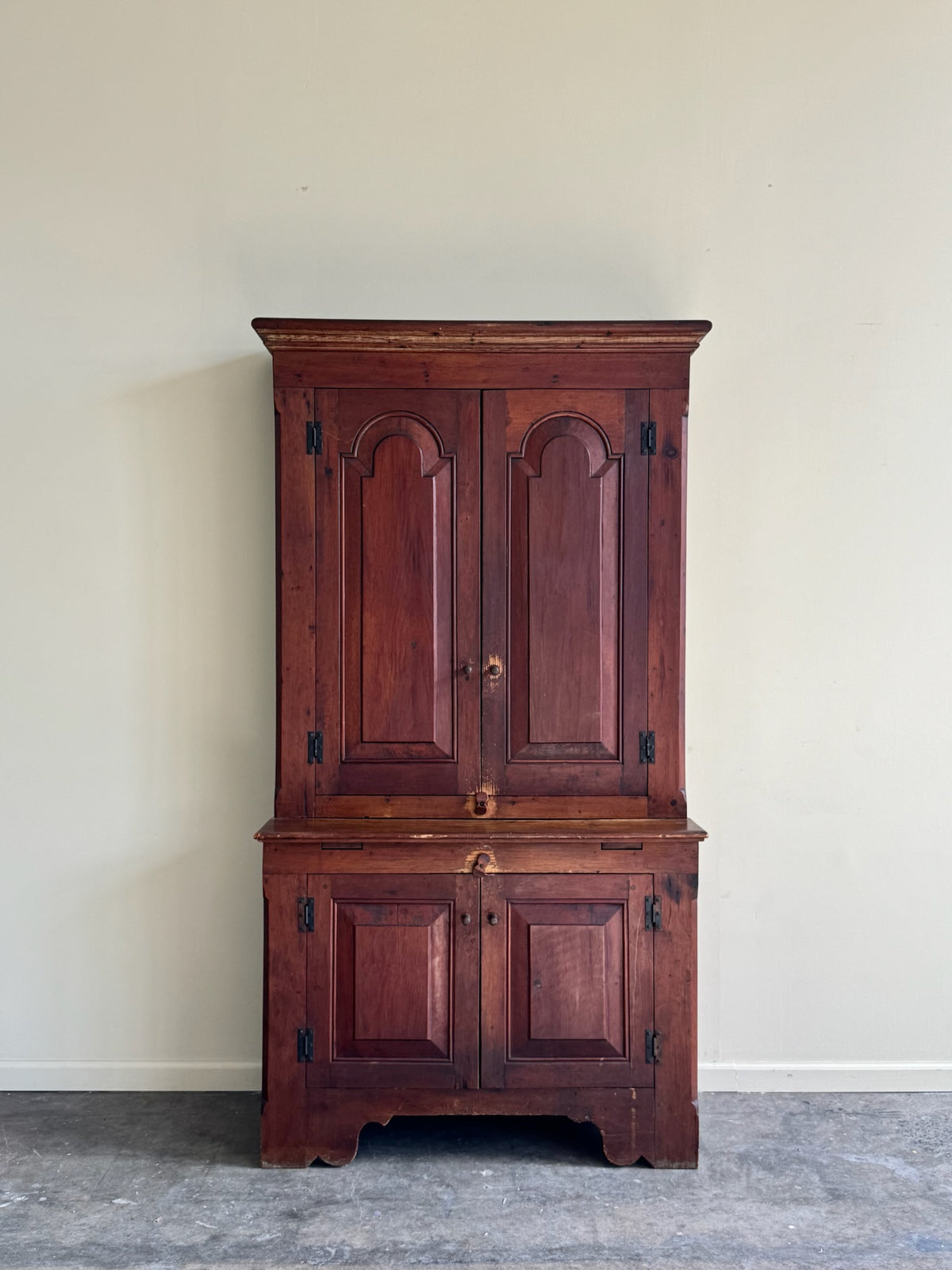 Pine stepback cupboard