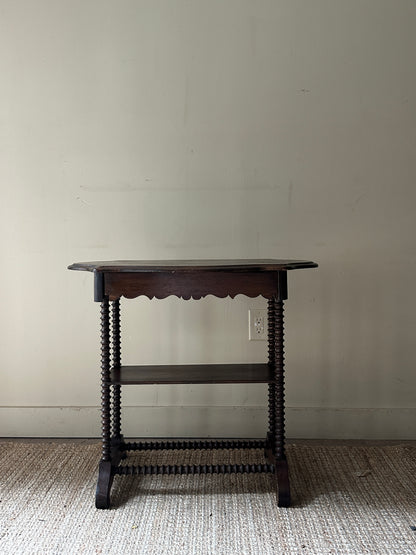 Spool leg side table