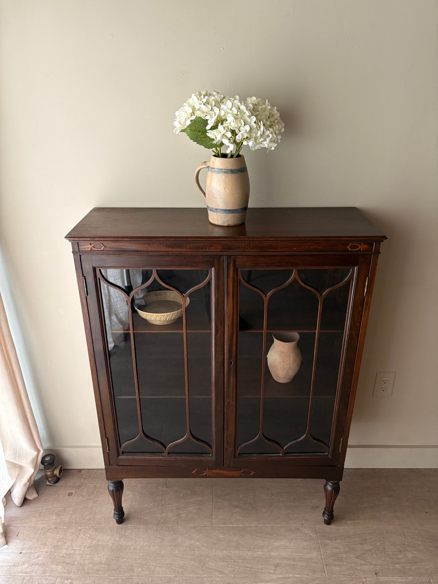 Mahogany display cabinet