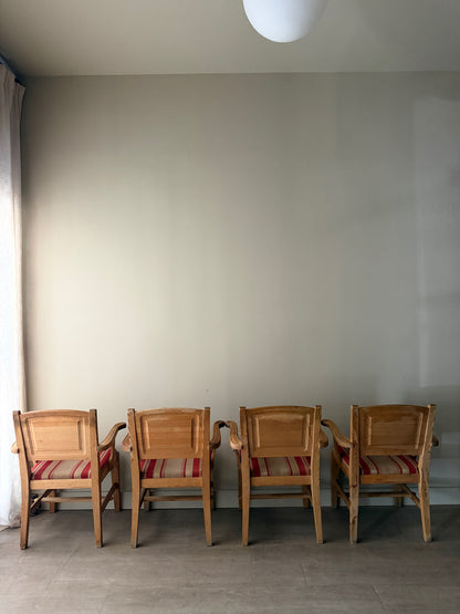 Krogenaes Norwegian pine armchairs. Sold in pairs.