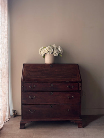English mahogany secretary dresser