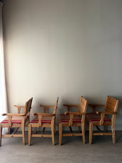 Krogenaes Norwegian pine armchairs. Sold in pairs.