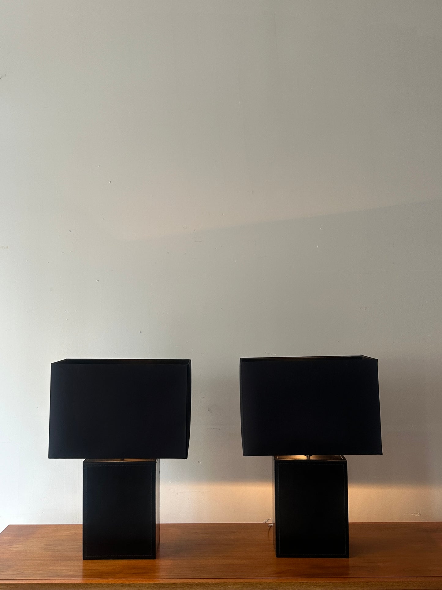 Black table lamps. Sold individually.