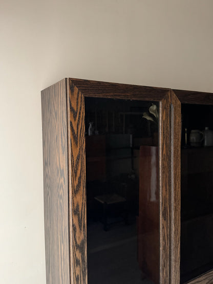 Danish oak display hutch