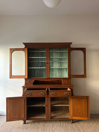 Two piece step back hutch
