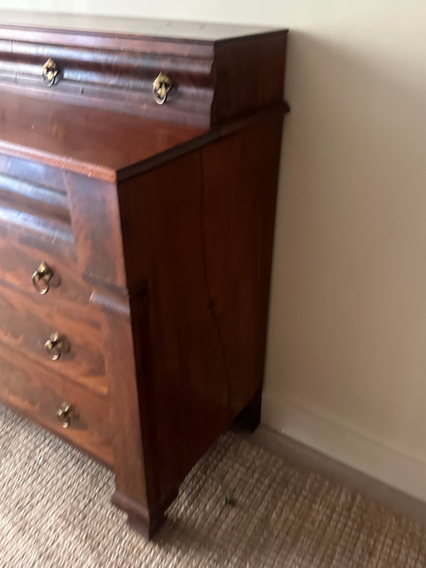Mahogany empire dresser