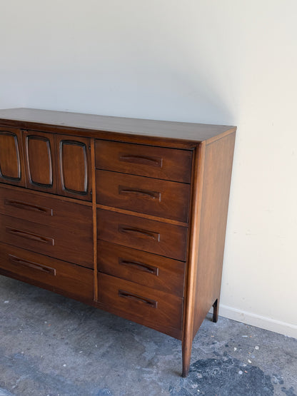 Broyhill walnut side-by-side dresser
