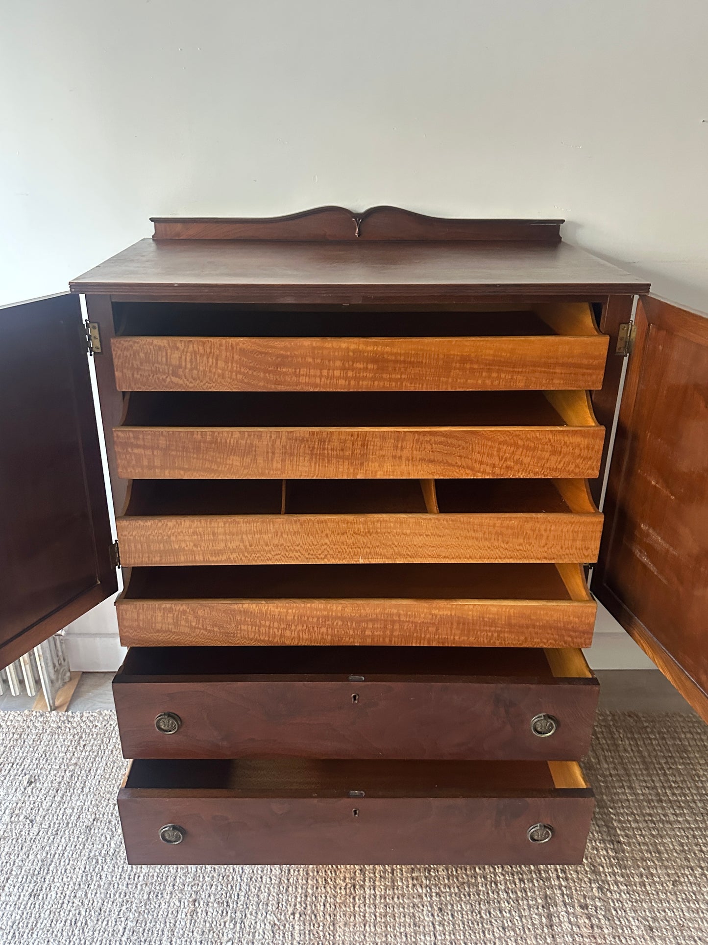 Walnut gentleman’s dresser