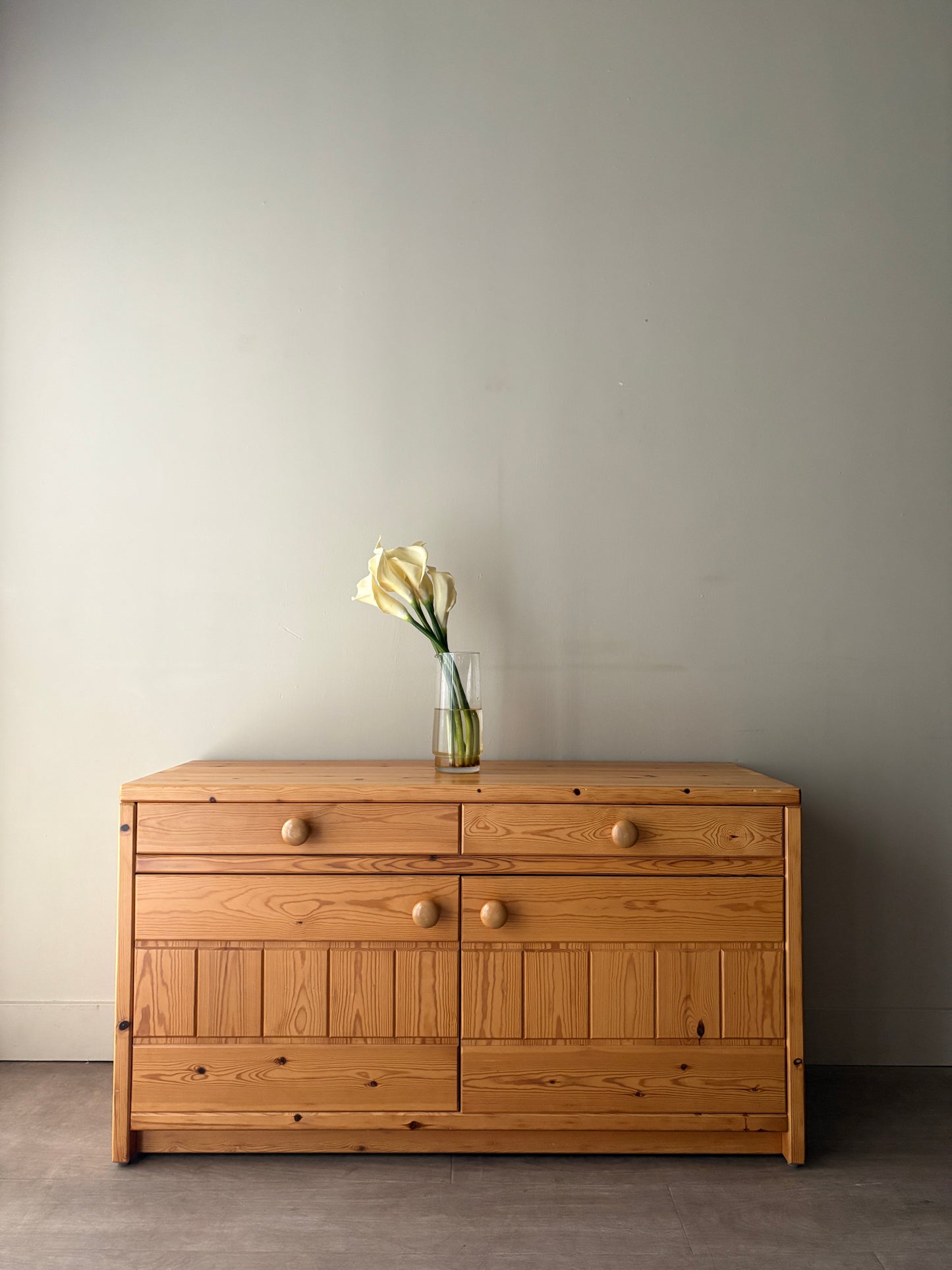 Swedish pine console cabinet