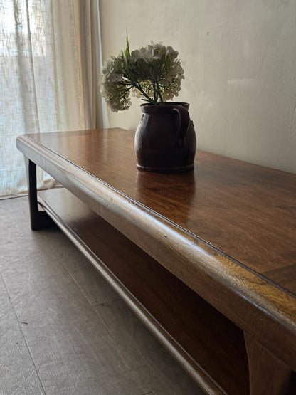 Lane walnut coffee table