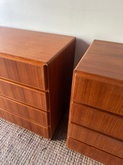 Danish teak dressers. Sold individually.