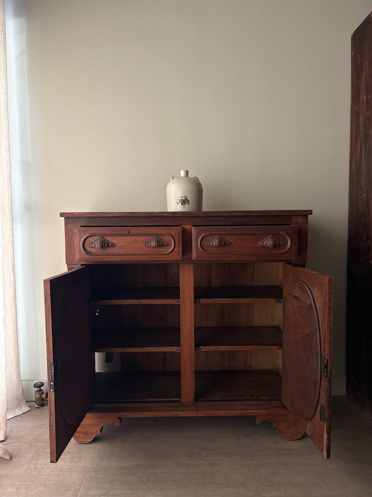 Victorian walnut server