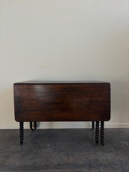 Pennsylvania Sheraton Walnut Six-Leg Drop Leaf Table