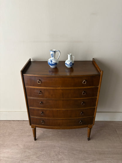 Small Scandinavian walnut dresser/nightstand