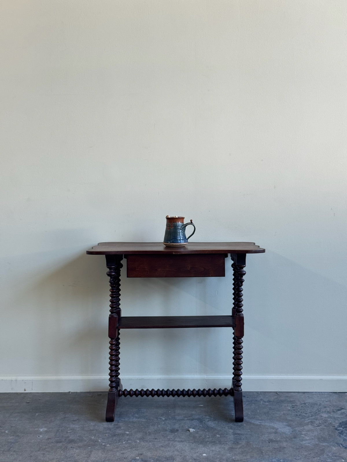 Victorian walnut spool table