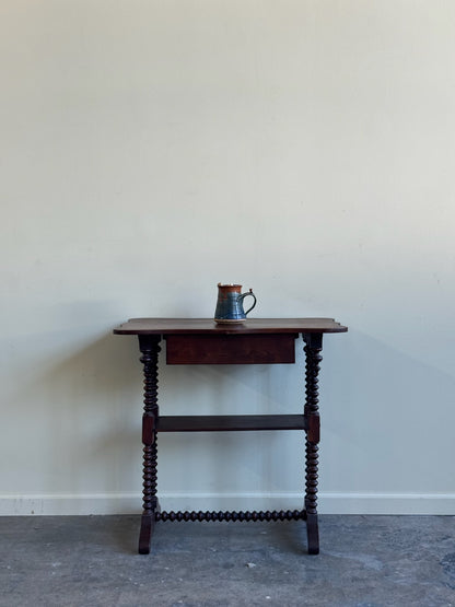Victorian walnut spool table