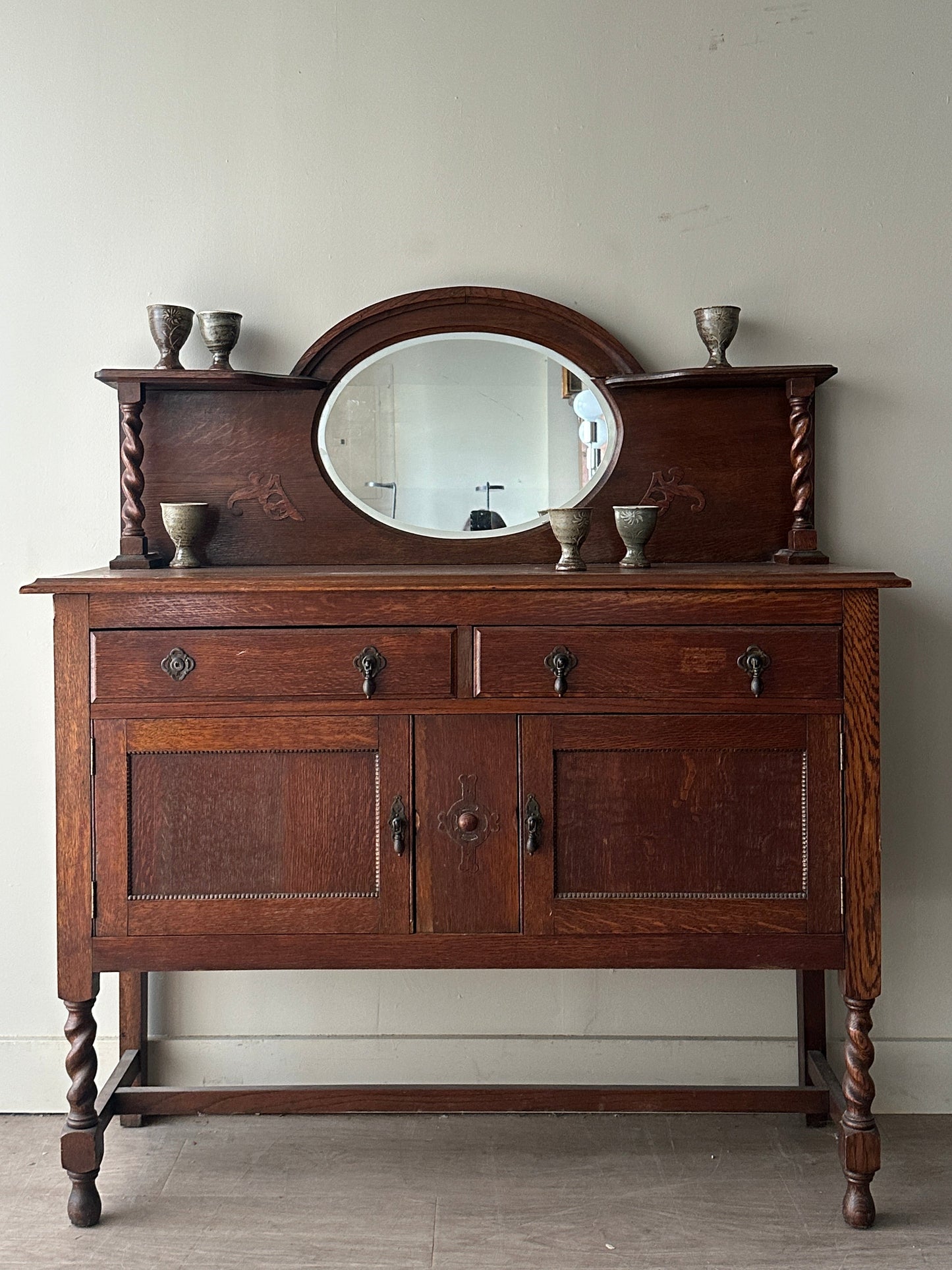 English oak server