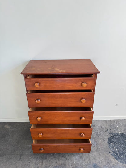 Maple tallboy dresser