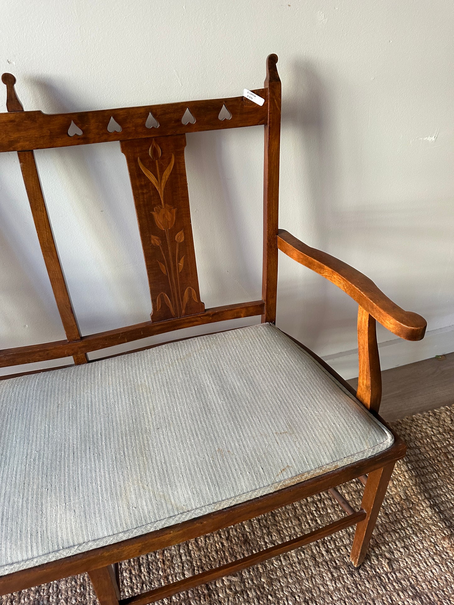 Flower inlay bench