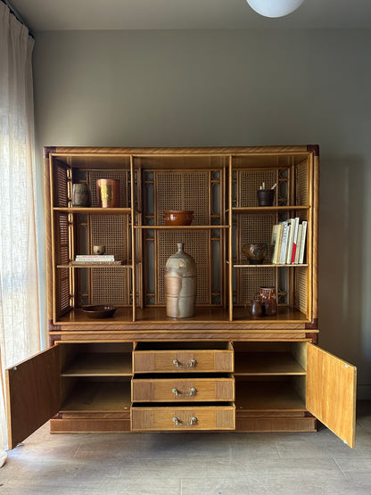 Rattan etagere
