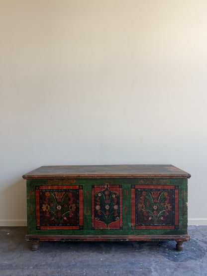 Scandinavian painted pine dower chest