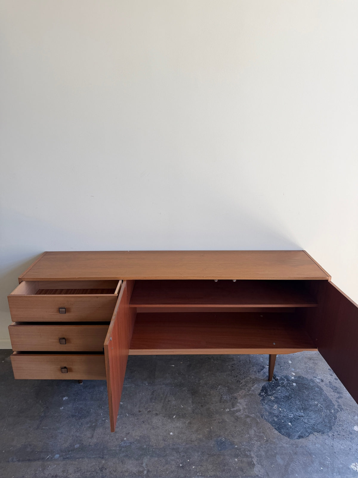 Scandinavian walnut credenza