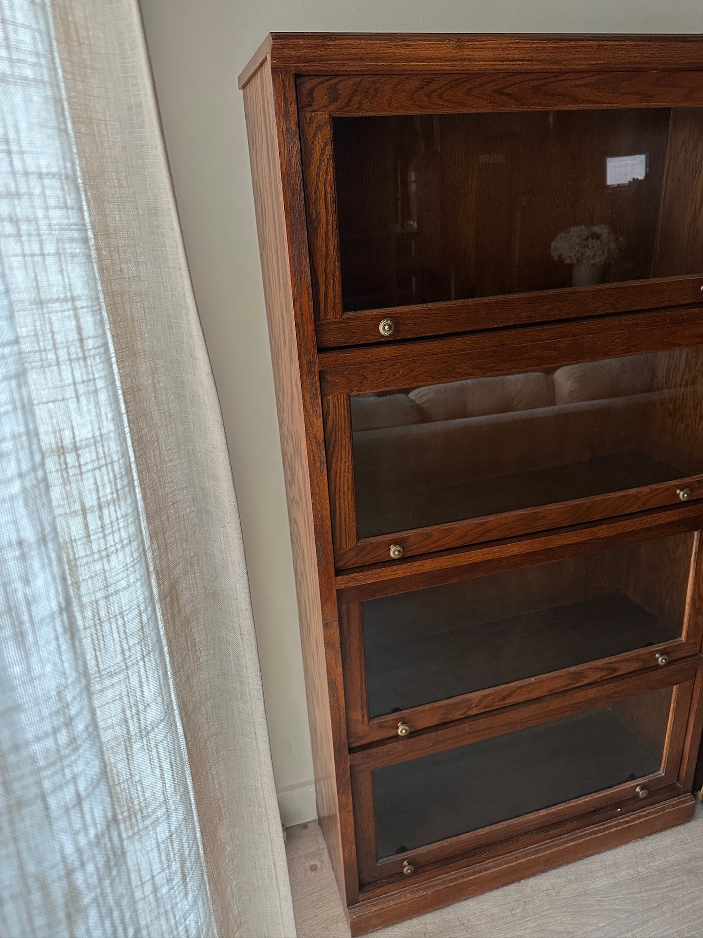 2 oak barrister cases. Sold individually.