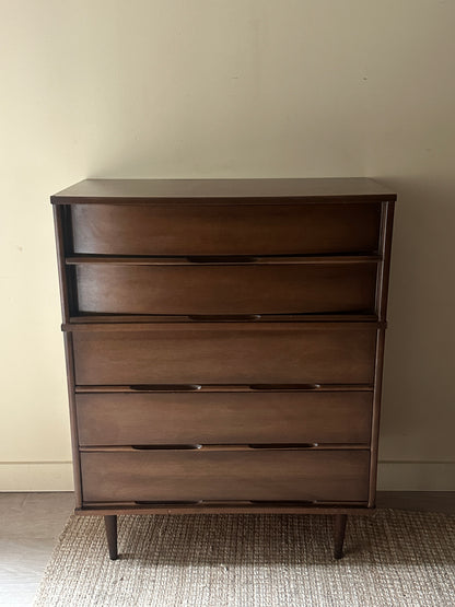 Dark walnut tallboy