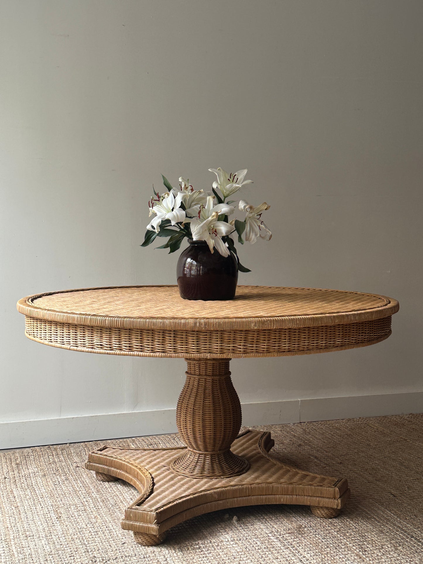 Ralph Lauren wicker rattan dining table